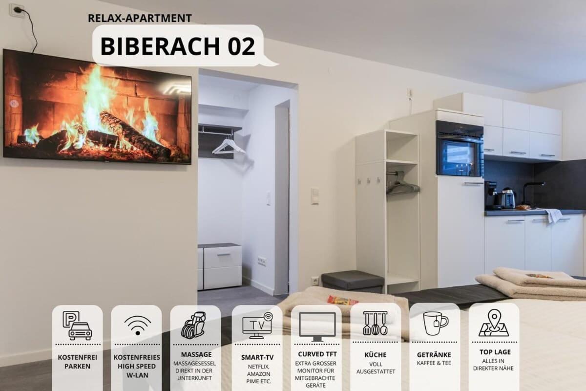 Relaxapartment 2 Massagesessel Smarttv Kueche Biberach an der Riß Buitenkant foto